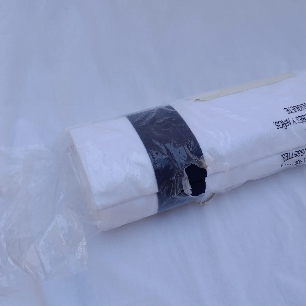 NEW Pottery Barn Grosgrain Cordless Roman Shade White/Ink 32